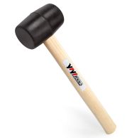 Rubber Mallets – Fibre and Wooden Handle Soft-Face Hammers for Tile Laying, Assembly and Non-Marking Strikes on Metal, Plastic and Wood